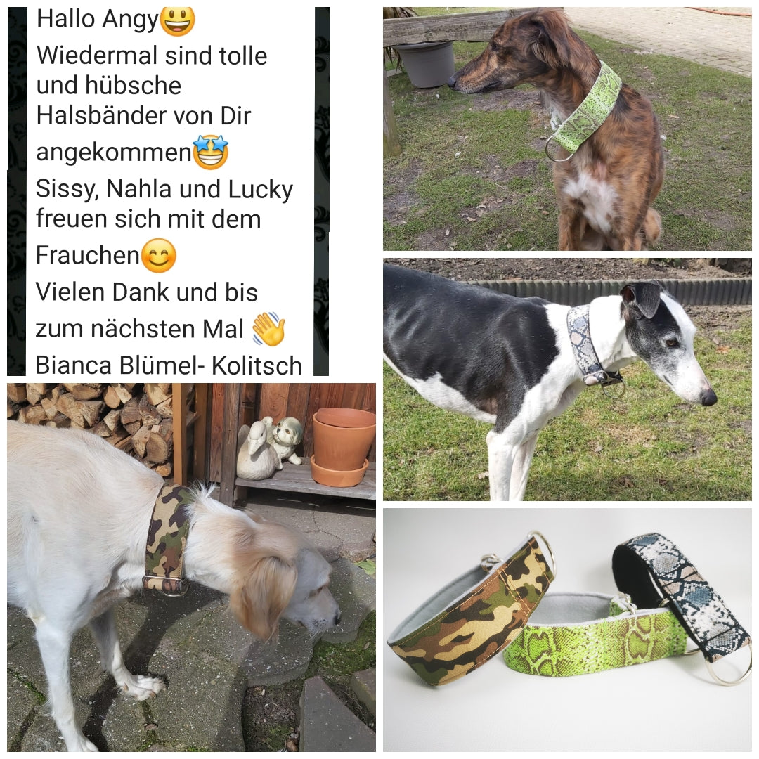 Hundehalsband Lederhalsband Paracord Zugstopp-Halsband Martingale Hundeleine Leine Lederleine Fettlederleine breites Halsband Klickverschluss Rollschnalle Ersatzbezug Flocke Hundebett Cosybed Hyggebed Donut Hundebett Flocke hundeschlafsack Hundedecke Hund Hunde Windhund luxus elegant exklusiv bequem handmade in Deutschland NRW gepolstert Softshell Brokat Dackel Dalmatiner Rhodesian Ridgeback Vizla Podenco Galgo Jagdhund Terrier Bulldogge OEB Frenchie Saluki Barsoi Labrador Cocker Spaniel Animalprint
