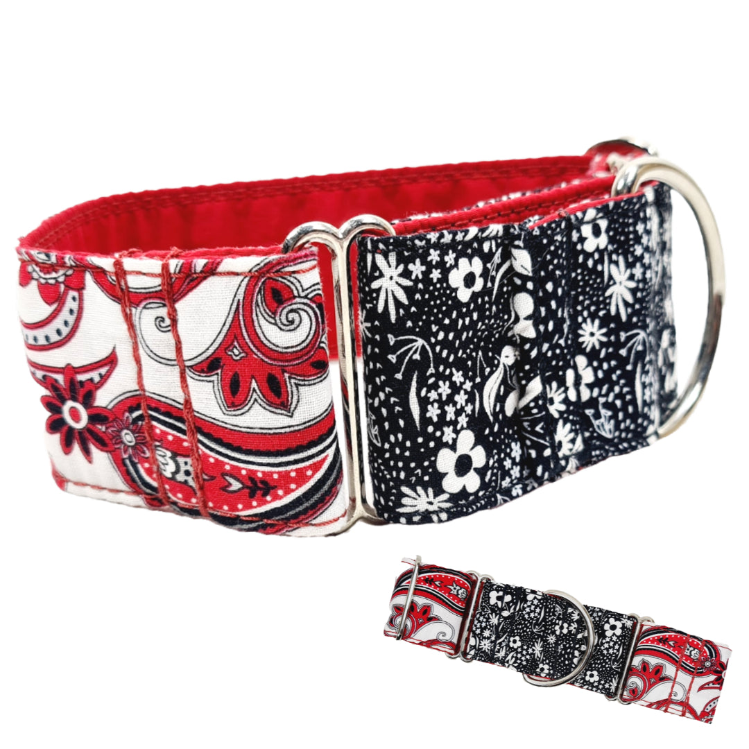 Sofortkauf-Martingale-Halsband-Hybrid-Style/weiß-schwarz
