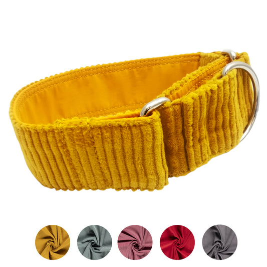 Hundehalsband "BreitCord-uni" - Martingale- Zugstopp in verschiedenen Farben