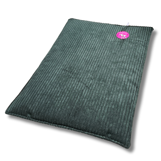 Sofortkauf-Hundedecke "Softshell-Blumen-grün kombiniert mit Cord"