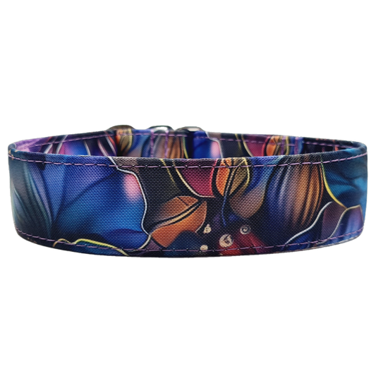 Sofortkauf-Zugstopp-Halsband-FlowersMulti M (34-42 cm)