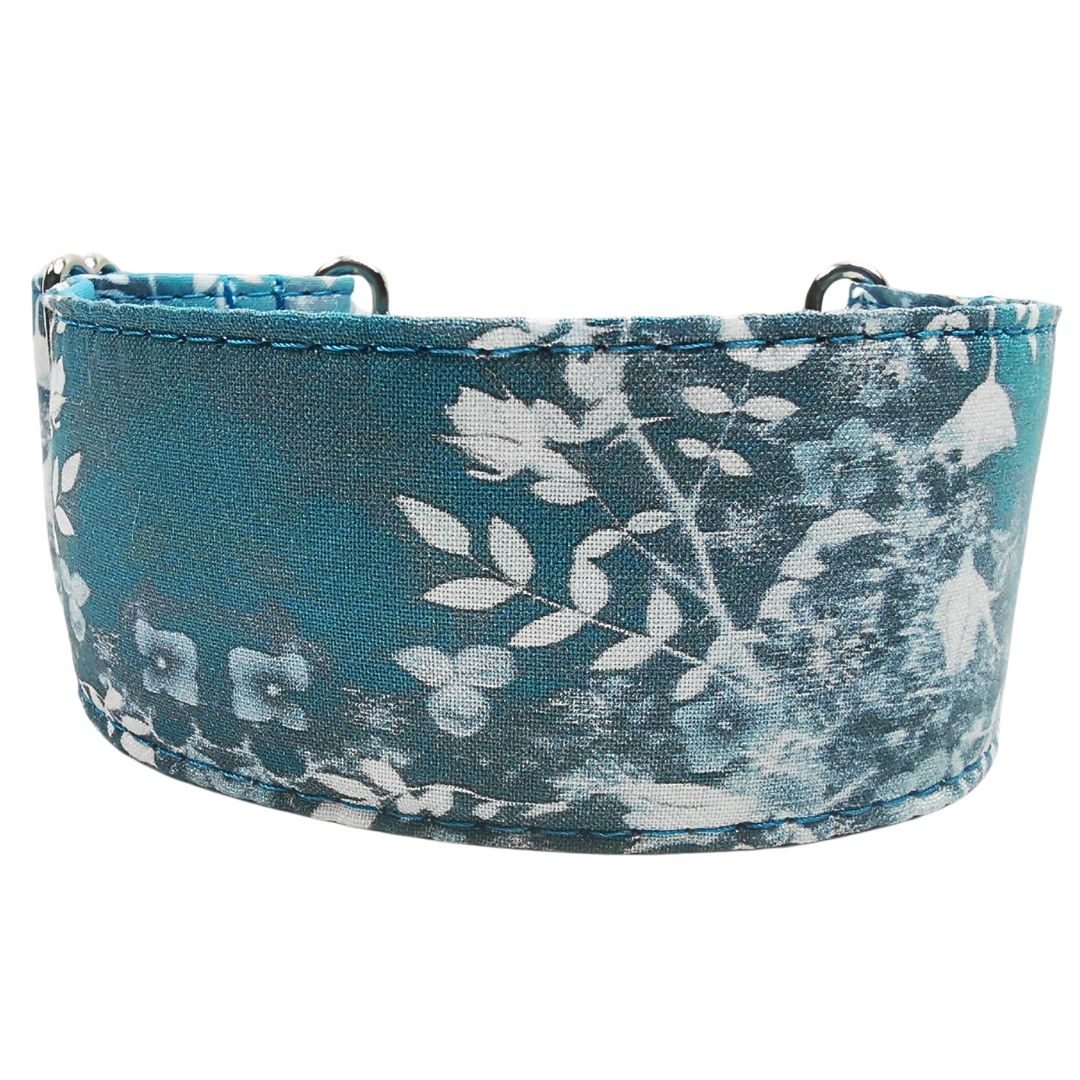 Sofortkauf-Martingale-Halsband-reduziert-Rosengarten-türkis XS (22-32 cm)