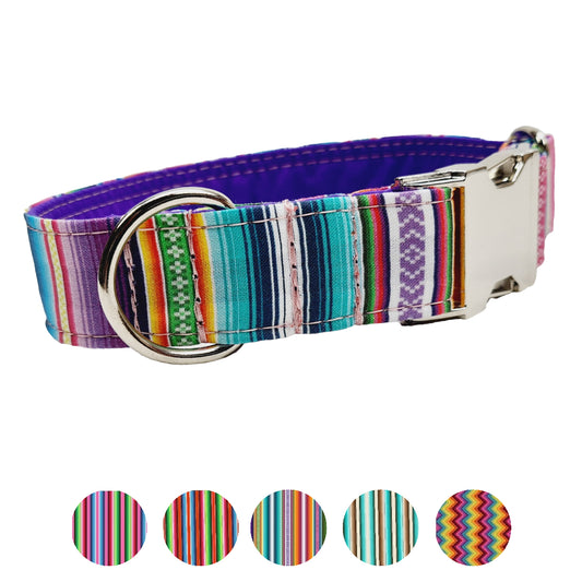 Hundehalsband "Mexico" mit Klick in verschiedenen Farben
