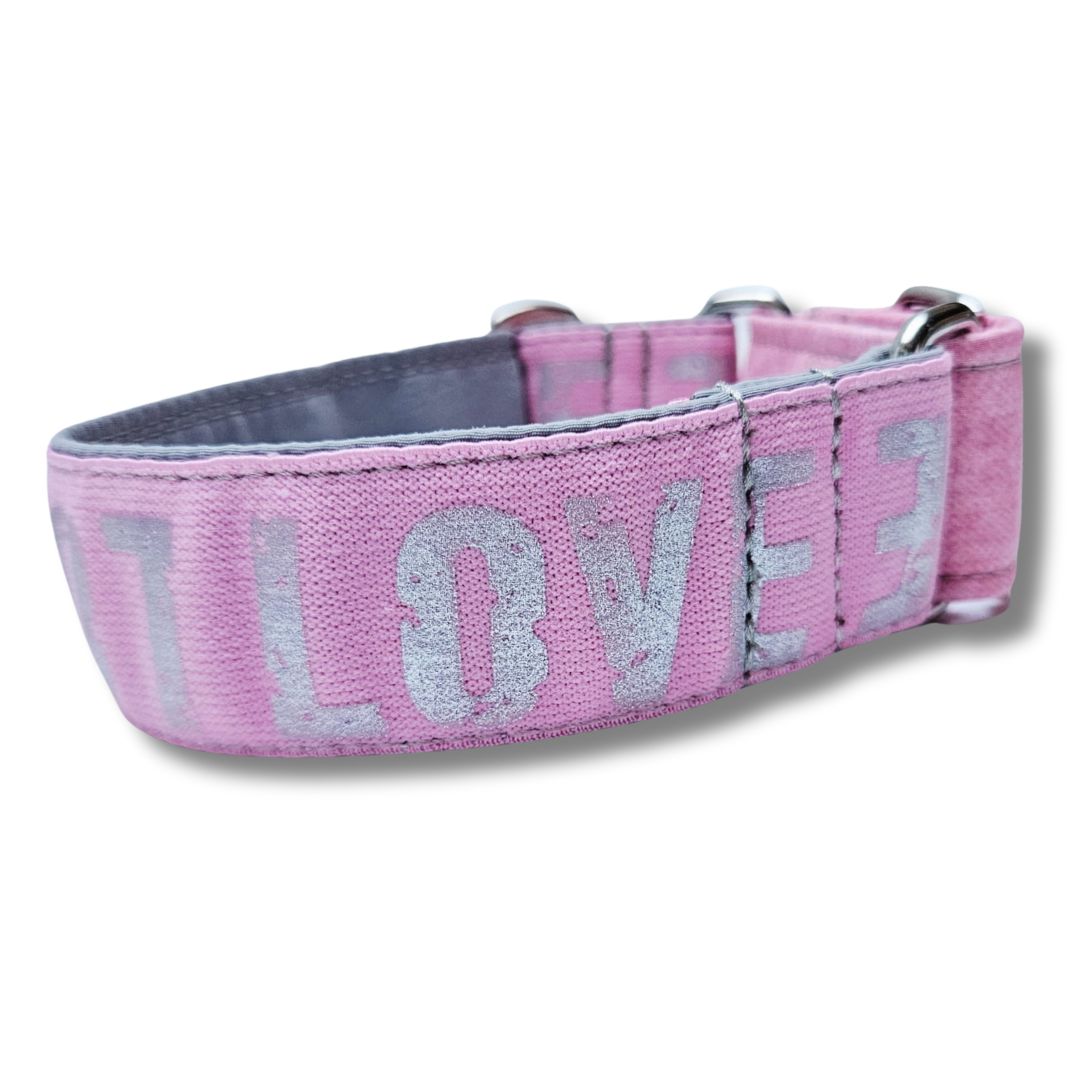 Sofortkauf-Martingale-Halsband-LOVE XS (22-30 cm)
