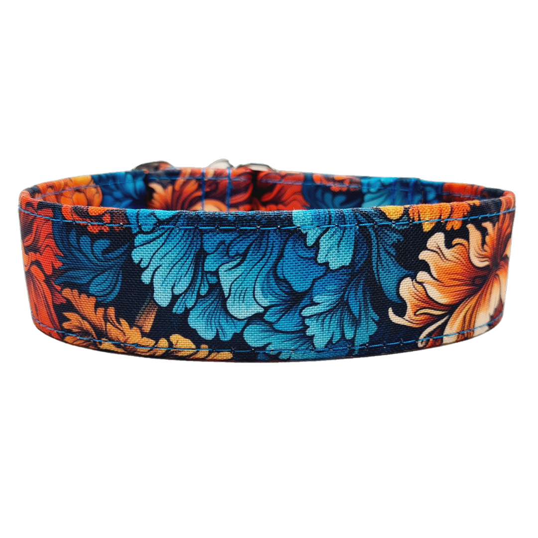 Sofortkauf-Zugstopp-Halsband-FlowersVintage M (34-42 cm)