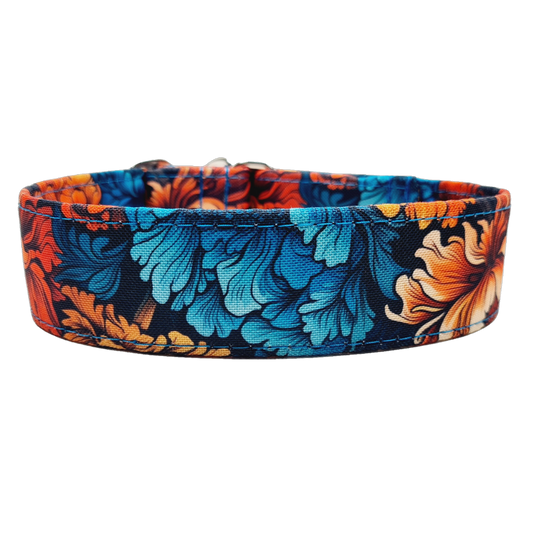 Sofortkauf-Zugstopp-Halsband-FlowersVintage M (34-42 cm)