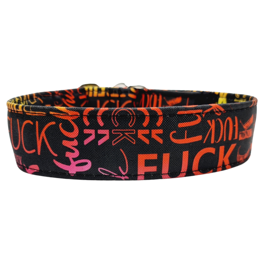 Sofortkauf-Zugstopp-Halsband-FUCK M (34-42 cm)