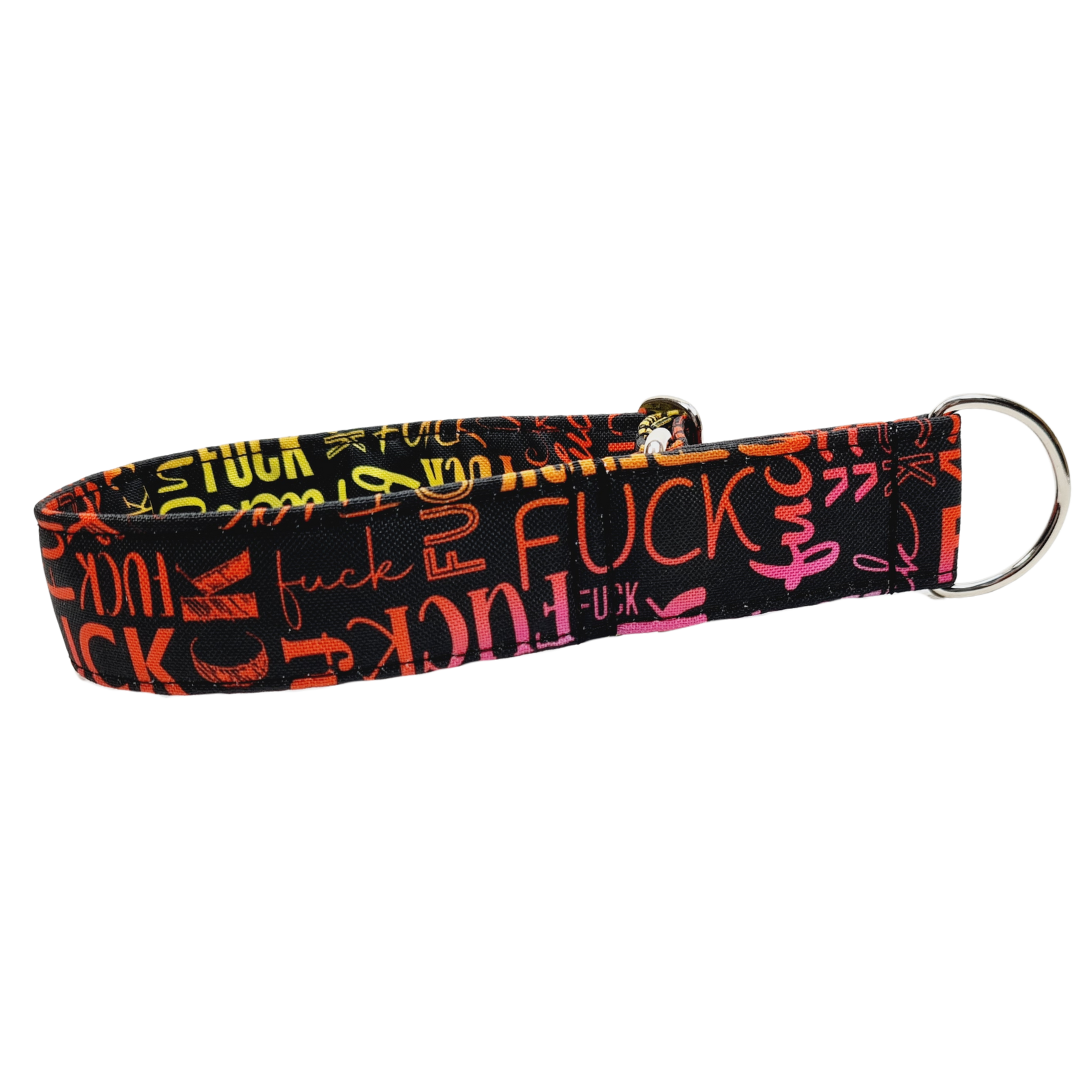 Sofortkauf-Zugstopp-Halsband-FUCK M (34-42 cm)