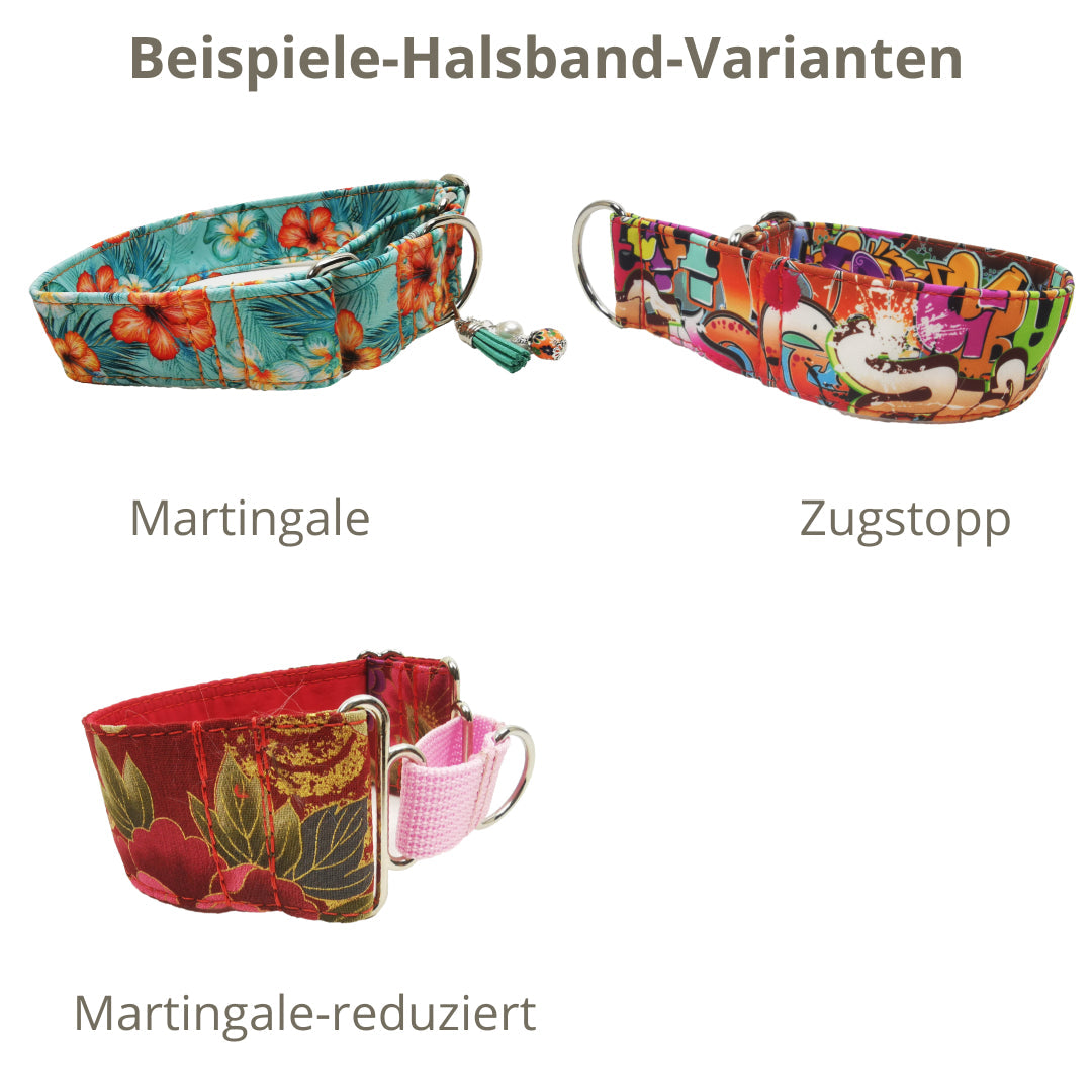 Hundehalsband "Softshell" - Martingale- Zugstopp in verschiedenen Farben