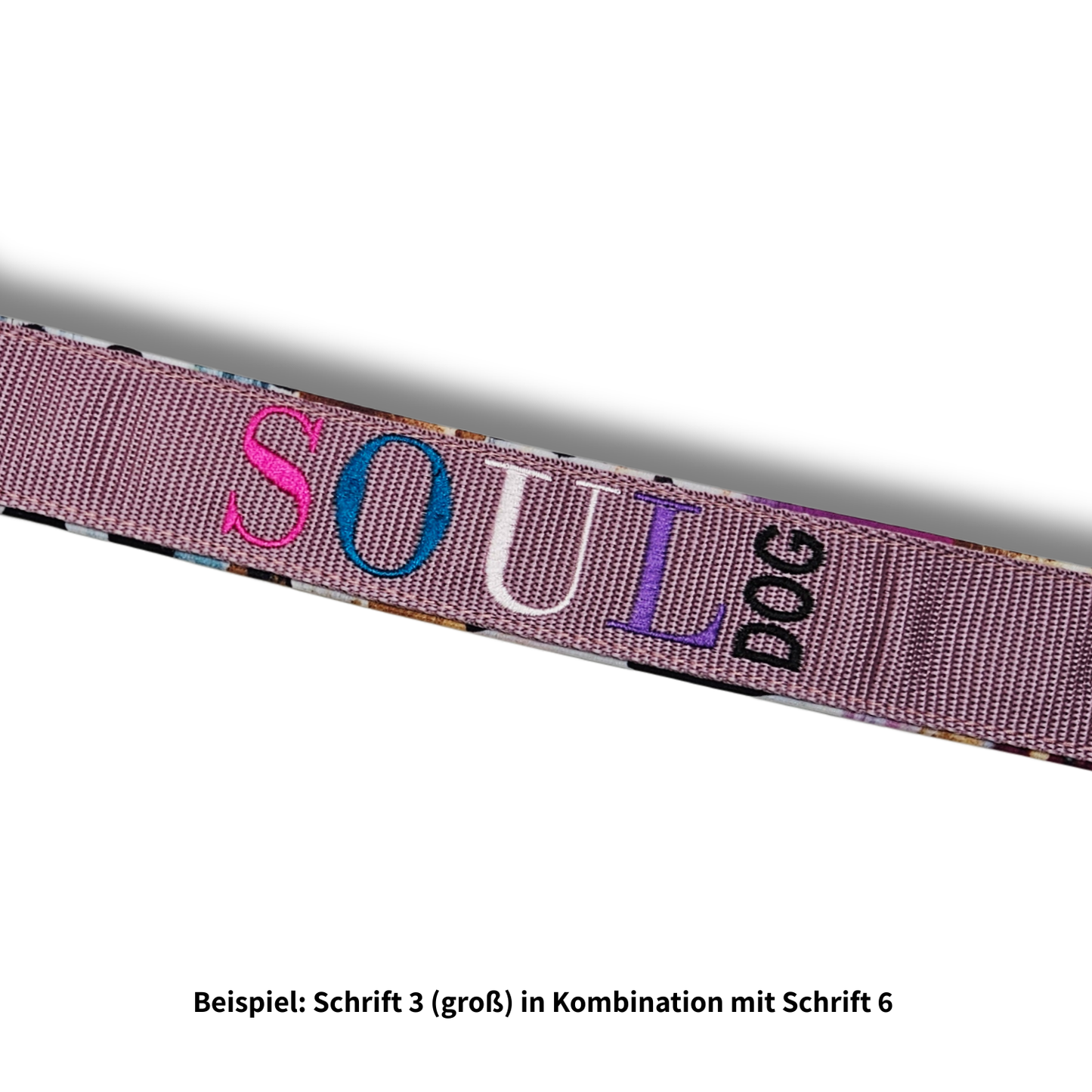 Hundehalsband aus Gurtband - Martingale- Zugstopp (personalisierbar)