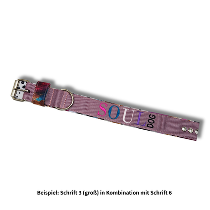 Hundehalsband aus Gurtband (personalisierbar)