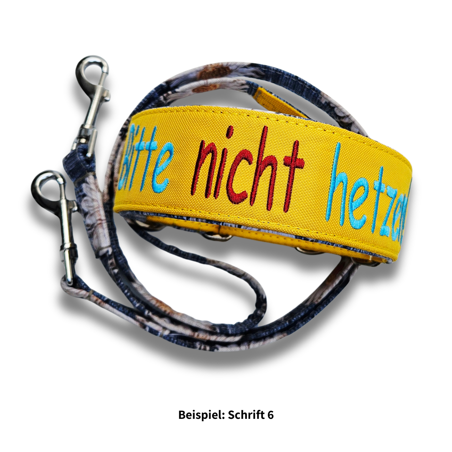 Hundehalsband aus Gurtband - Martingale- Zugstopp (personalisierbar)