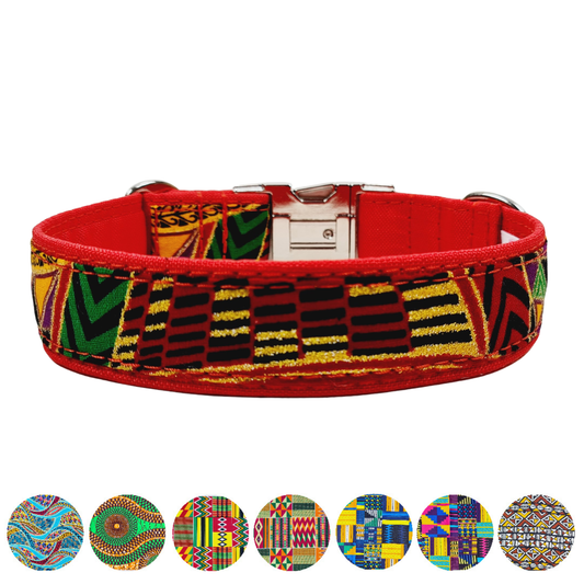 Hundehalsband-City-Afrika-Martingale- Zugstopp (konfigurierbar)