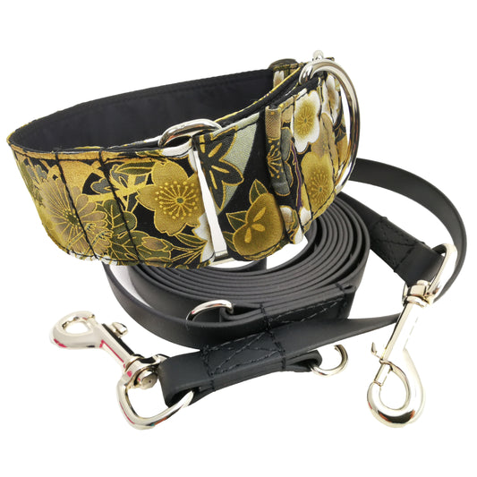 Hundehalsband-City-Japan, Herbst & Karo - Martingale-Zugstopp (konfigurierbar)