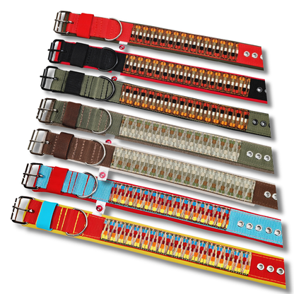 Hundehalsband aus Gurtband-Zickzack (konfigurierbar)