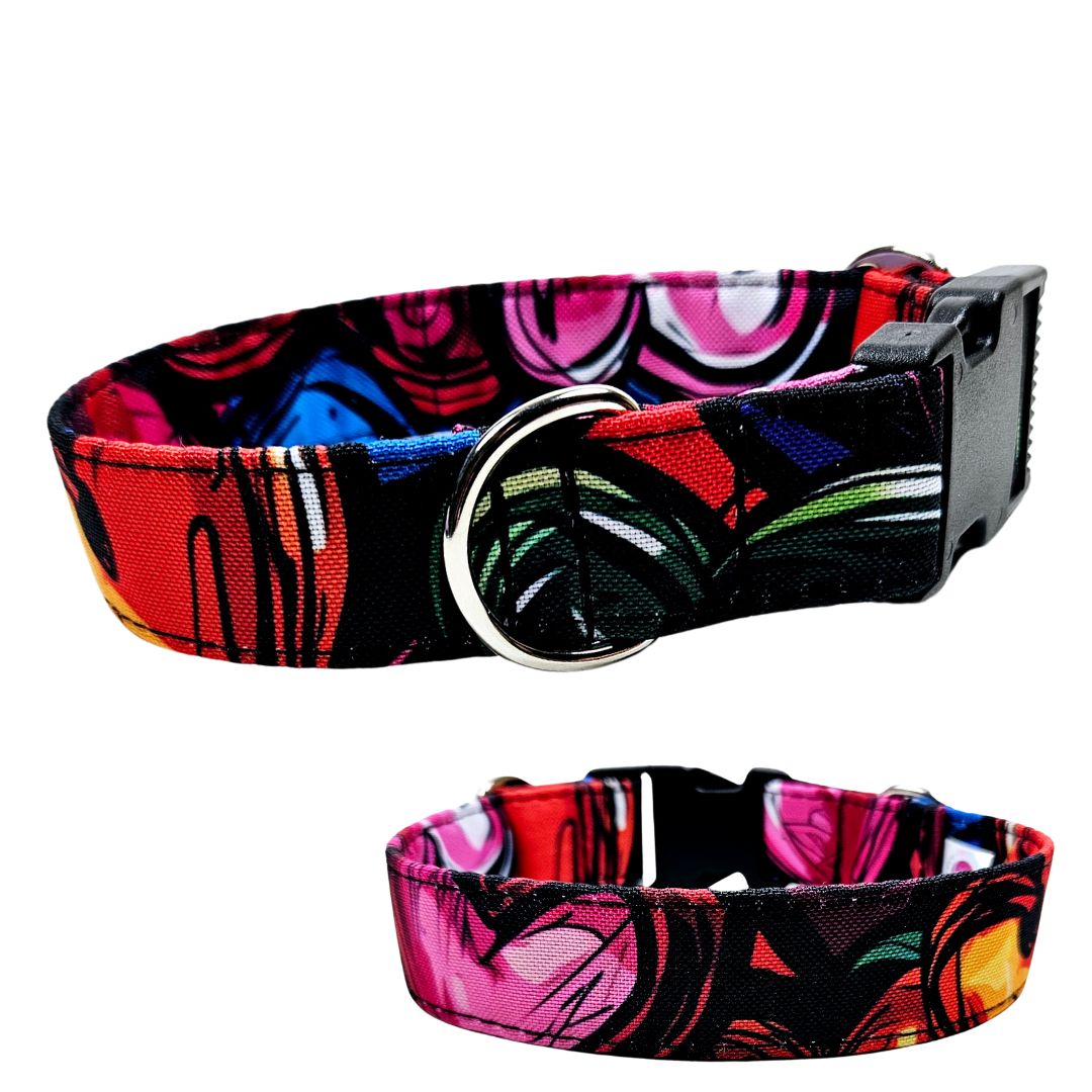 Hundehalsband-Outdoor–bunt - personalisierbar