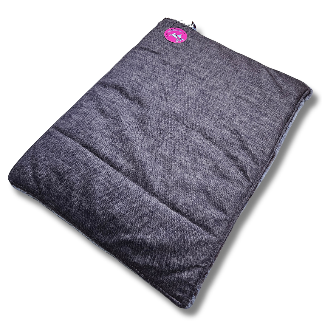 Sofortkauf-Hundedecke „Fellimitat braun/grau kombiniert mit Velours“