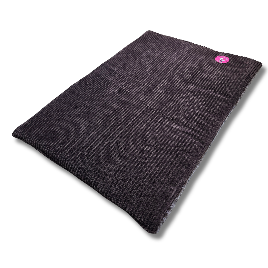 Sofortkauf-Hundedecke „Fellimitat braun/grau kombiniert mit Cord