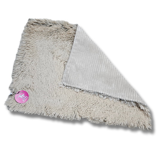 Sofortkauf-Hundedecke "Cord-kombiniert mit exclusiv Langhaar-beige-beige"