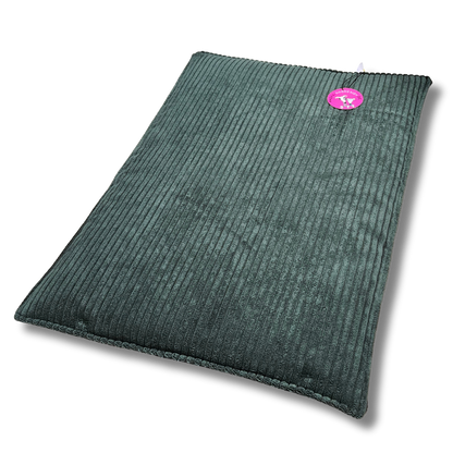 Sofortkauf-Hundedecke "Softshell-Blumen-grün kombiniert mit Cord"