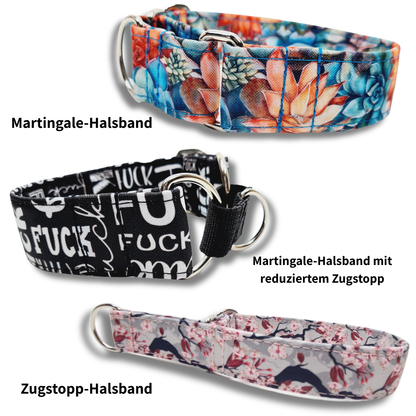 Hundehalsband-Outdoor-meliert - Martingale- Zugstopp (personalisierbar)