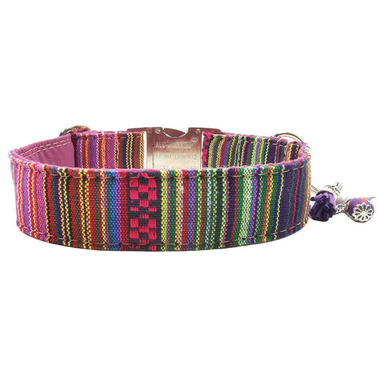 Sofortkauf-Hundehalsband "Mexico-lila" XS (22-30 cm)