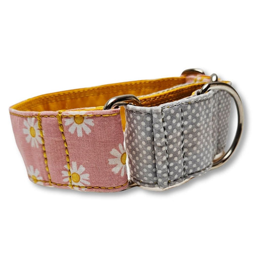 Sofortkauf-Martingale-Halsband-Flower-altrosa S (28-36 cm)