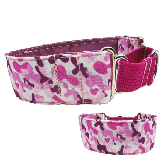Sofortkauf-Martingale-Halsband-reduziert-Camouflage-rosa XS (22-32 cm)