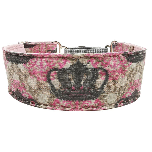 Sofortkauf-Martingale-Halsband-reduziert-Krönchen-rosa S (28-36 cm)