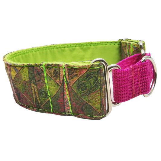 Sofortkauf-Martingale-Halsband-reduziert-Drachenschuppen-grün XS (22-32 cm)