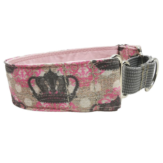 Sofortkauf-Martingale-Halsband-reduziert-Krönchen-rosa S (28-36 cm)
