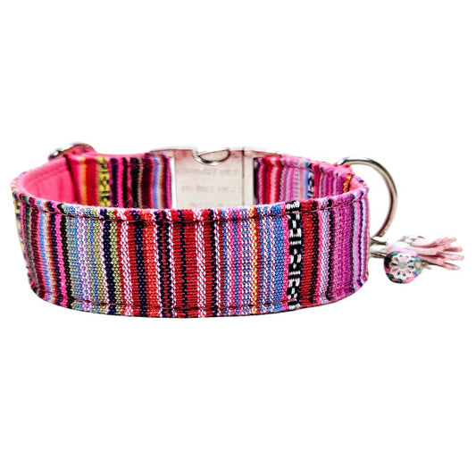 Sofortkauf-Hundehalsband "Mexico-pink-2" S (28-36 cm)