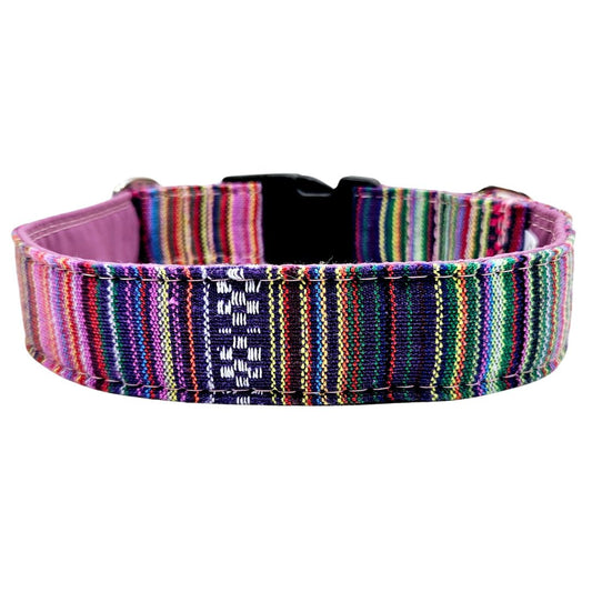 Sofortkauf-Hundehalsband "Mexico-lila" M (34-42 cm)