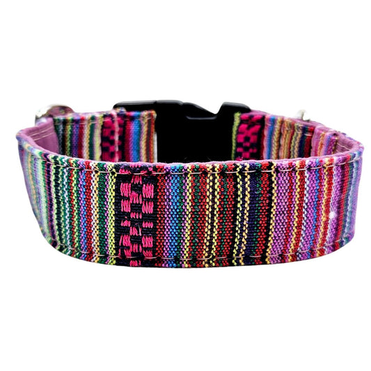 Sofortkauf-Hundehalsband "Mexico-lila" S (28-36 cm)