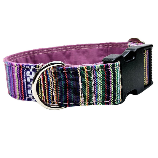 Sofortkauf-Hundehalsband "Mexico-lila" M (34-42 cm)