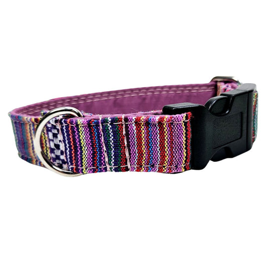 Sofortkauf-Hundehalsband "Mexico-lila" XS/2 (22-30 cm)