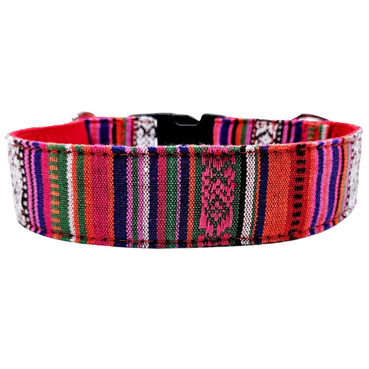 Sofortkauf-Hundehalsband "Mexico-rot" L (40-48 cm)