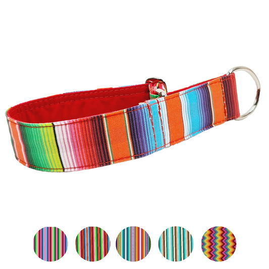 Hundehalsband "Mexico" - Martingale- Zugstopp in verschiedenen Farben