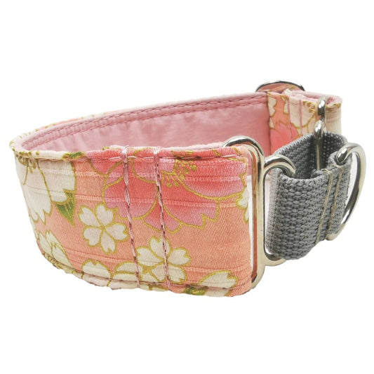 Sofortkauf-Martingale-Halsband-reduziert-Japan-Sakura-Flowers-blush XXS (18-24 cm)