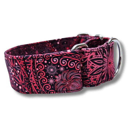 Sofortkauf-Martingale-Halsband-rote Spitze XS (22-30 cm)