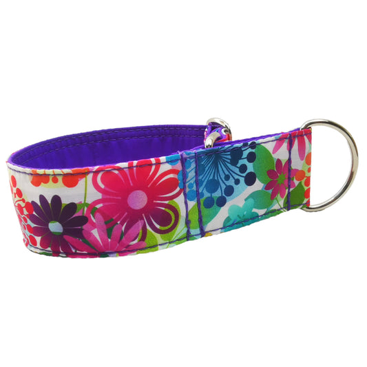 Sofortkauf-Zugstopp-Halsband-FlowerPower S (28 - 36 cm)