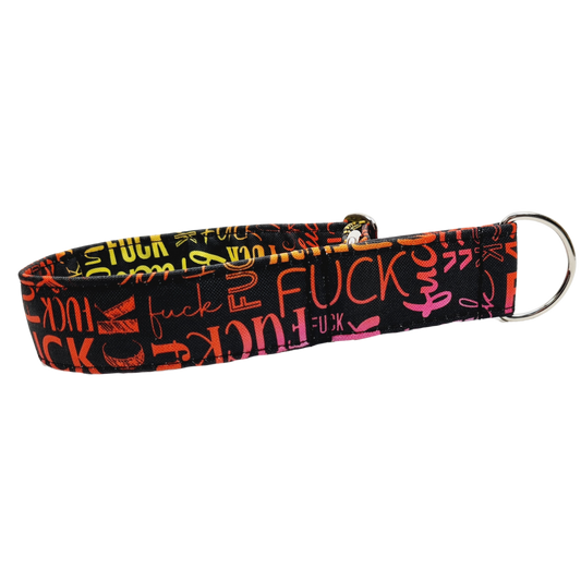 Sofortkauf-Zugstopp-Halsband-FUCK M (34-42 cm)