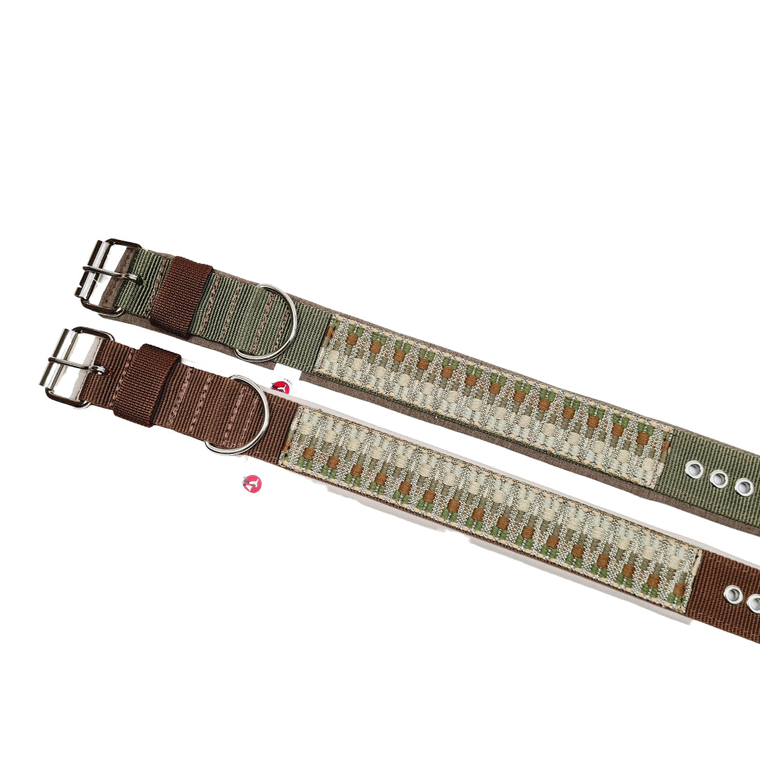 Hundehalsband aus Gurtband-Zickzack (konfigurierbar)