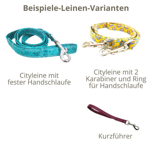 Hundeleine "City-Karo-Rauten" in verschiedenen Farben