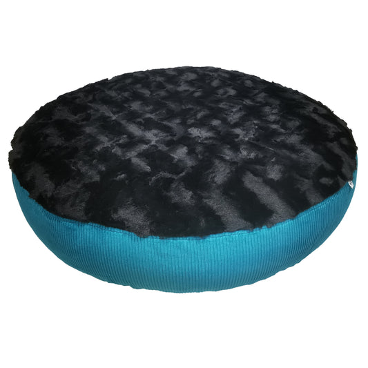 Hundebettbezug Flocke "Fellimitat-Wellen-kombiniert mit Cord-light"